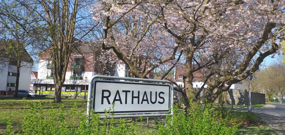 Foto Schild Rathaus