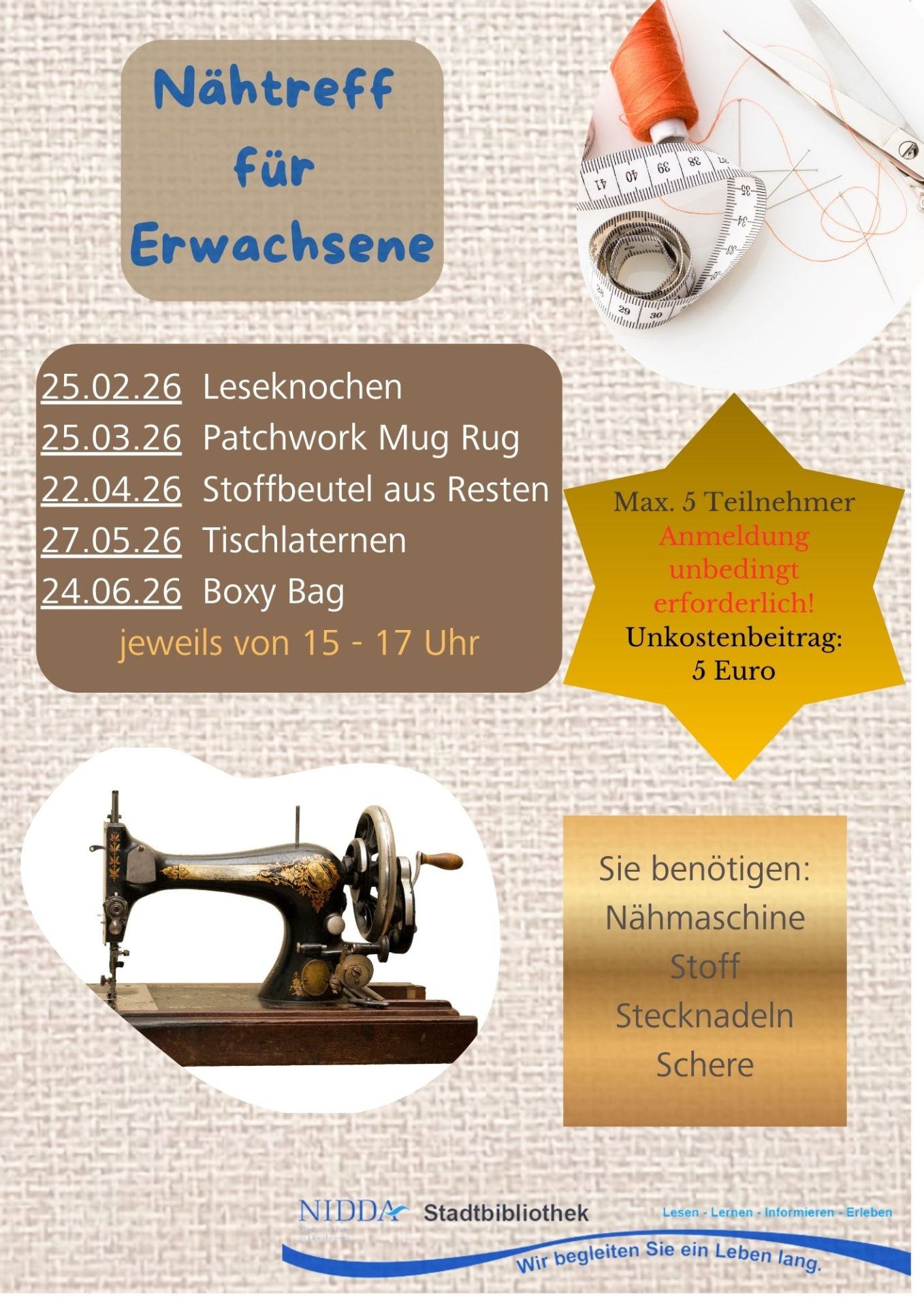 Nähtreff in der Bibliothek - 1