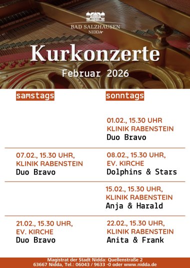 Kurkonzerte 2026 - Kurkonzerte - Februar 2026 Kurkonzerte 2026 - Kurkonzerte - Februar 2026