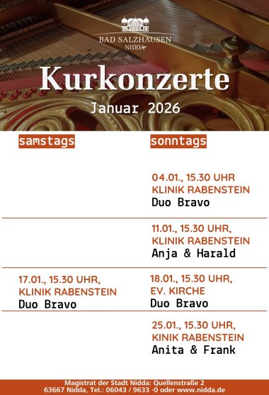 Kurkonzerte 2026 - Kurkonzerte - Januar 2026 Kurkonzerte 2026 - Kurkonzerte - Januar 2026