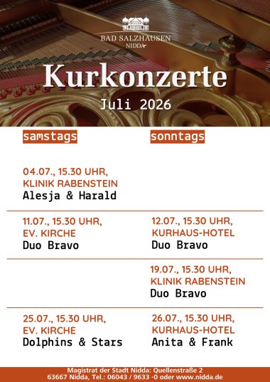 Kurkonzerte 2026 - Kurkonzerte - Juli 2026