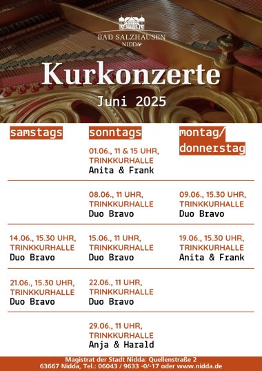 Kurkonzerte 2025 - Kurkonzerte - Juni 2025