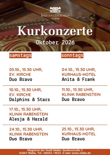 Kurkonzerte 2026 - Kurkonzerte - Oktober 2026