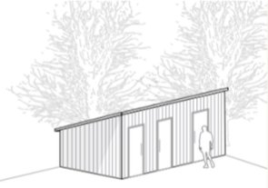 Zeichnung Toilettenanlage Steinbruch Michelnau