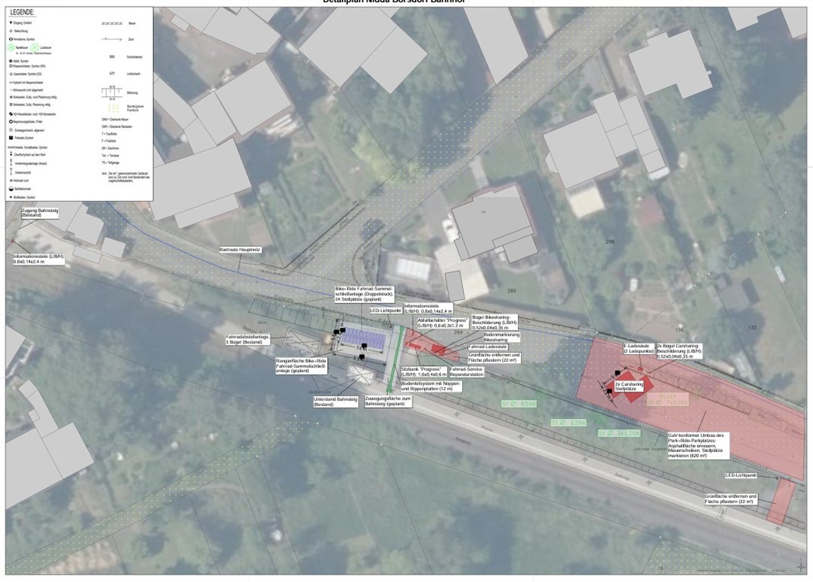 Plan Bahnhof Borsdorf
