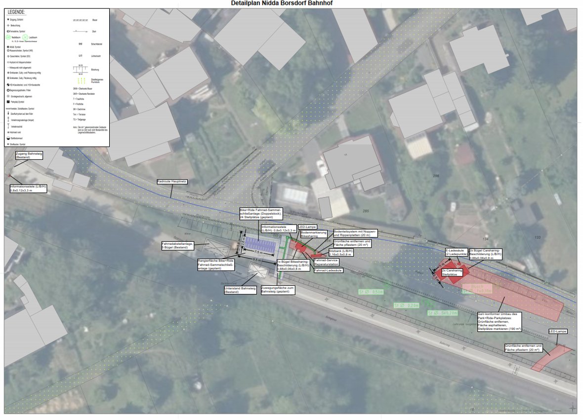 Plan Bahnhof Borsdorf