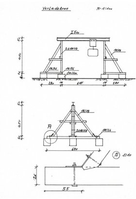 Konstruktionszeichnung der Verladeeinrichtung