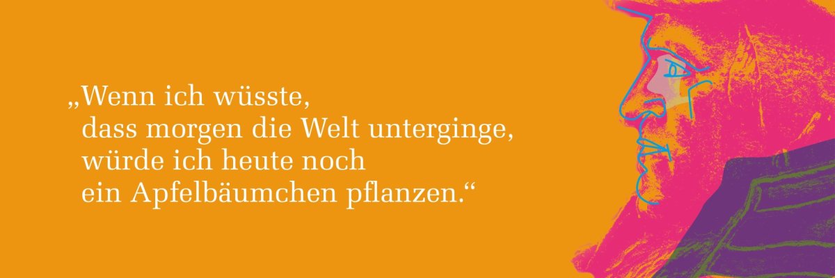 Pistorius-Konterfei mit Apfelbaum-Zitat