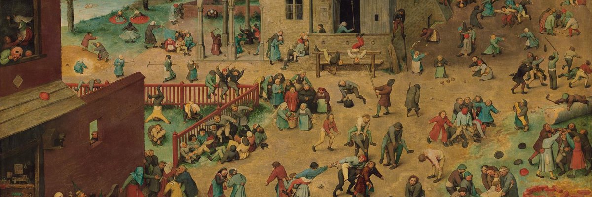 Gemälde Bruegel Kinderspiele aus Wikiart
