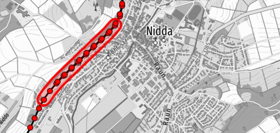 Plan Bahnhof Nidda