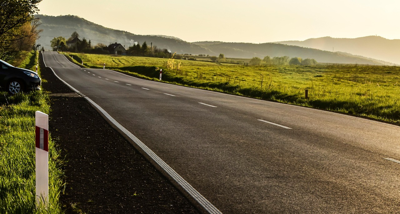 Foto einer Landstrasse