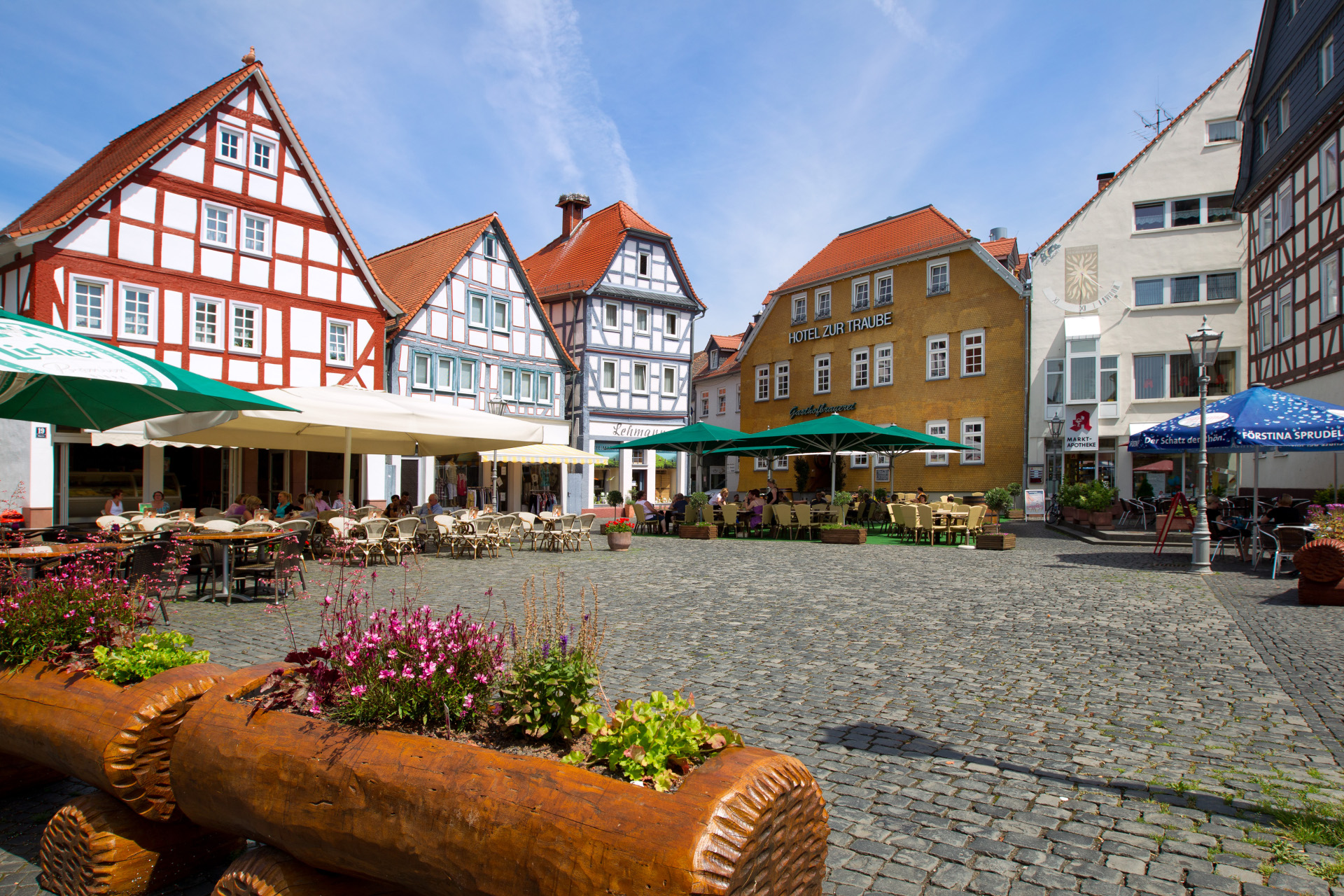 Marktplatz Nidda - Sommerbild