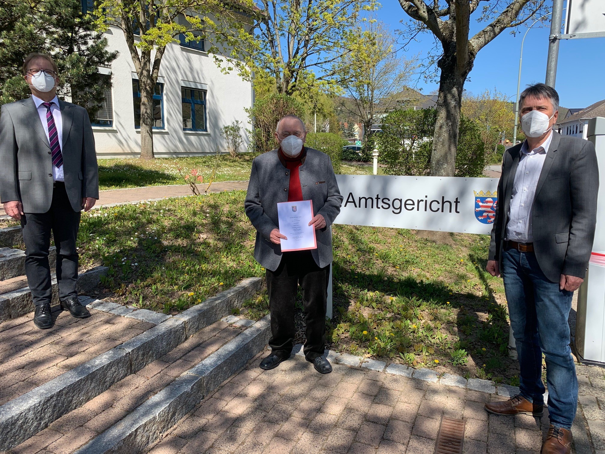 Foto: Hr. Knoche, Hr. Schrank und Hr. Seum