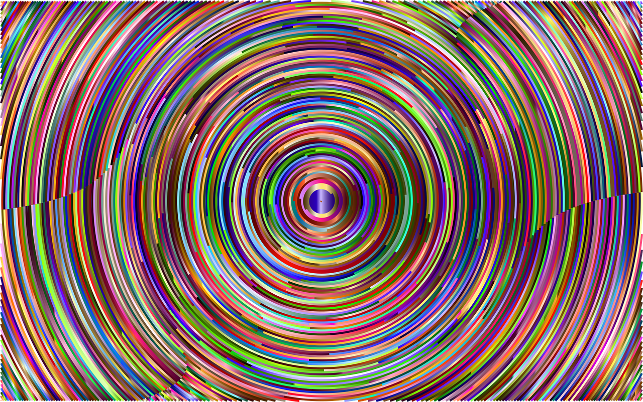 Bild mit bunten Kreisen