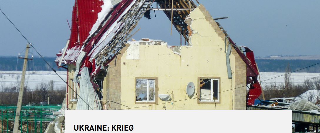 Foto eines zerstörten Hauses