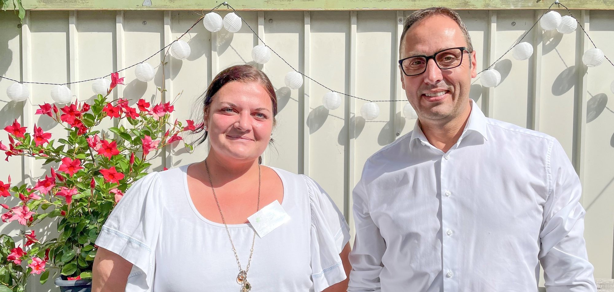 Foto von Manuela Kirchhof und Bürgermeister