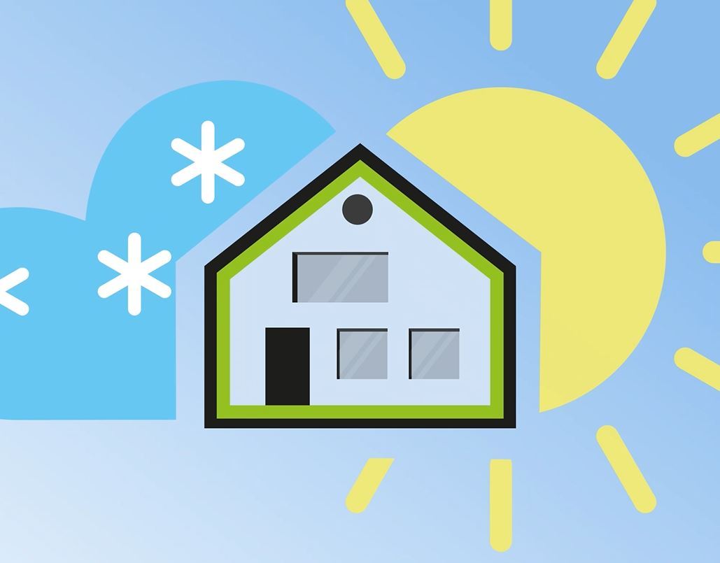 Grafik Sonne Wolke Haus