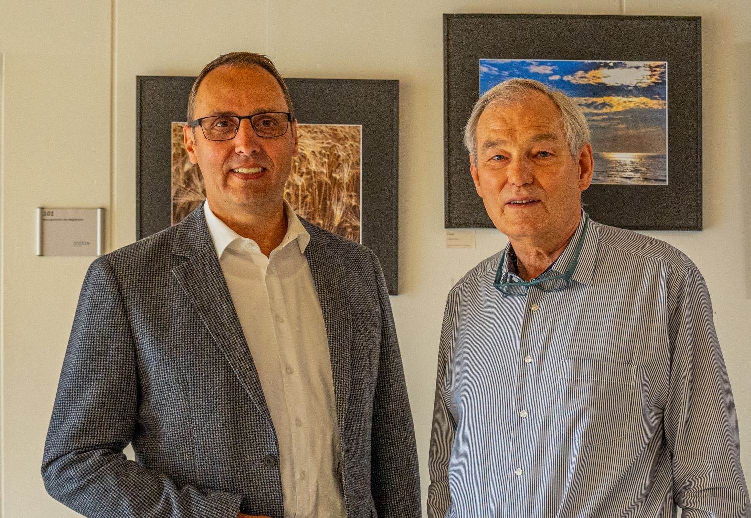 Foto von A. Fleck mit Bürgermeister T. Eberhard