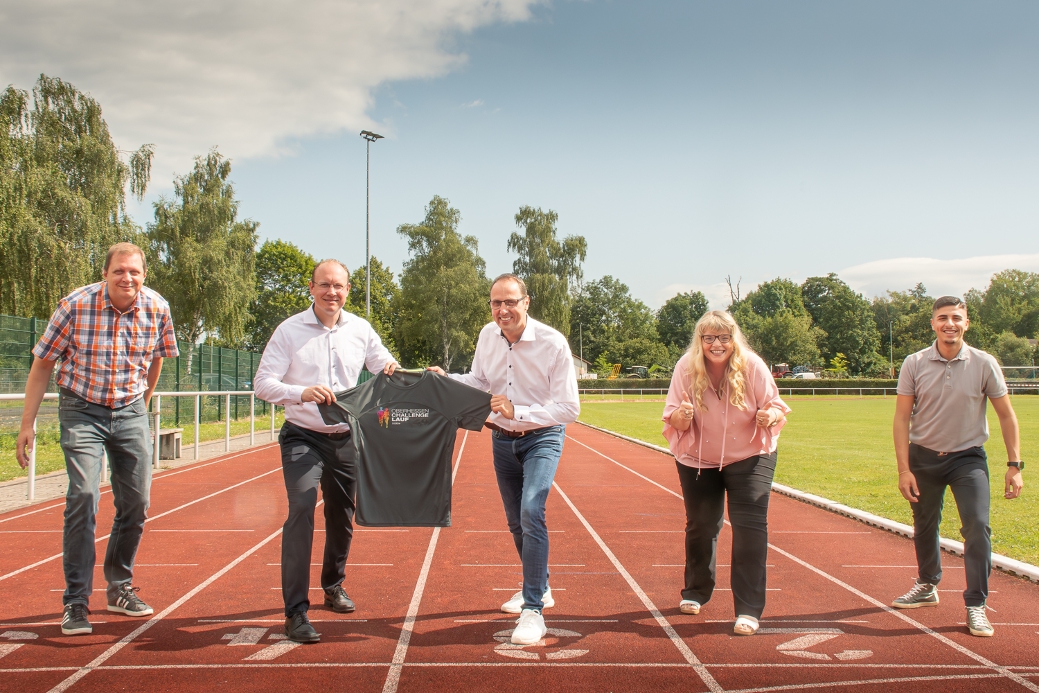 Foto auf dem Sportplatz