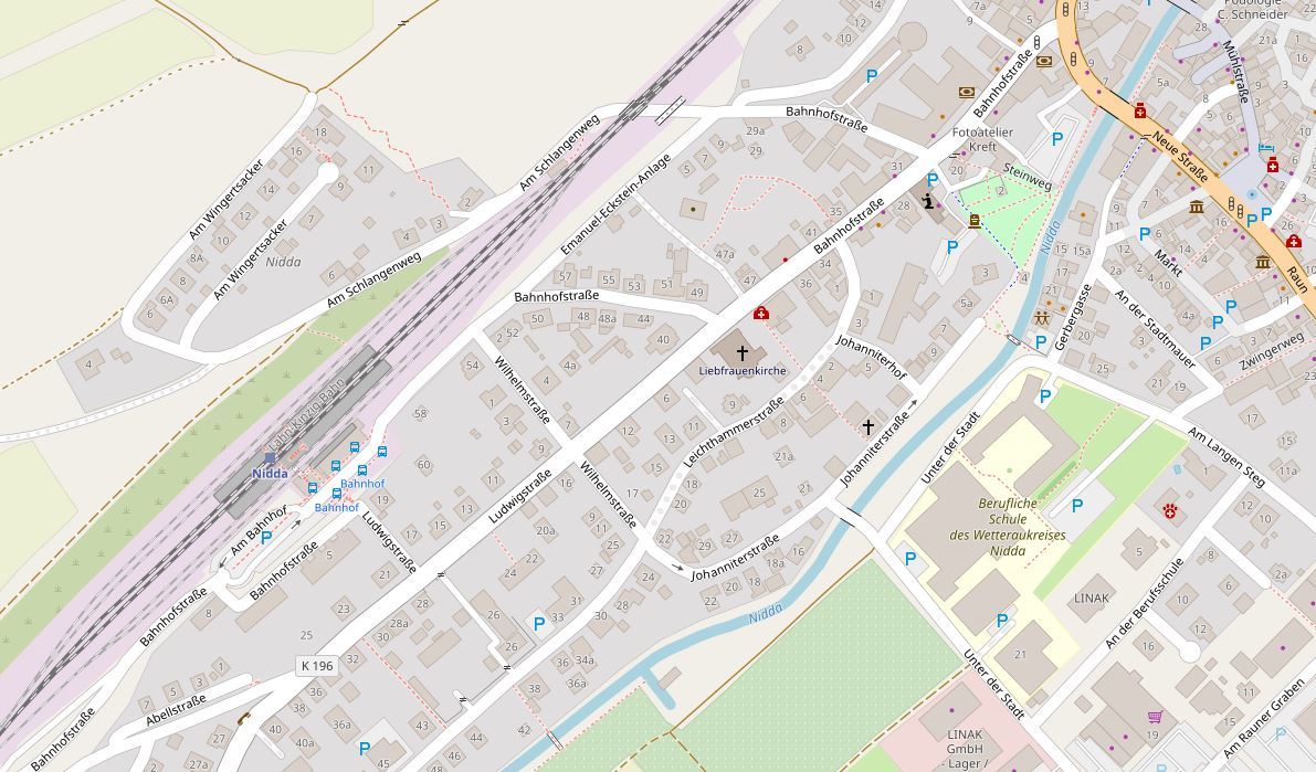Plan-Karte Openstreetmap Bahnhofstrasse