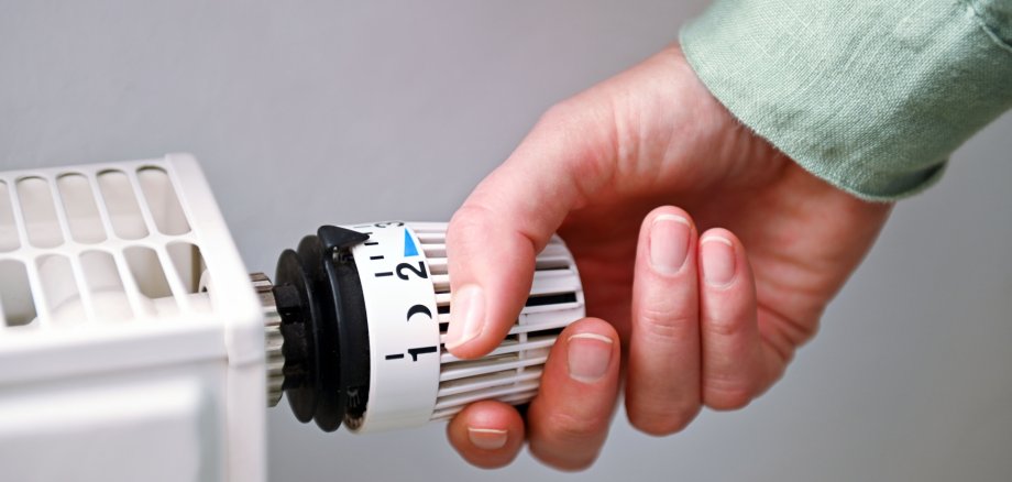Foto, auf dem ein Heizungsthermostat abgebildet ist