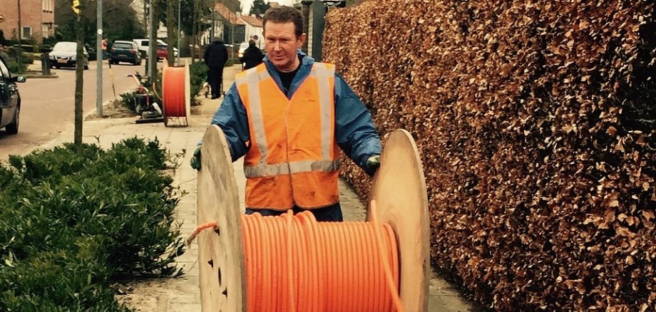 Kabeltrommel Glasfaser Foto