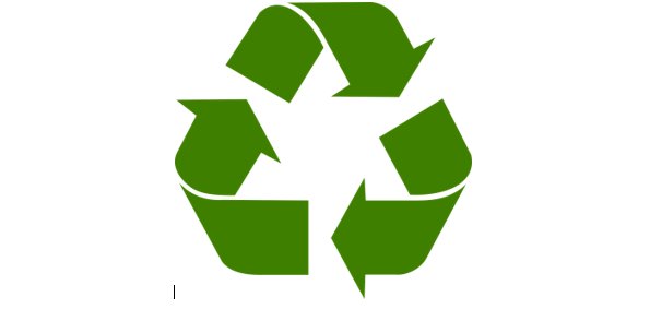grünes Recyclingzeichen