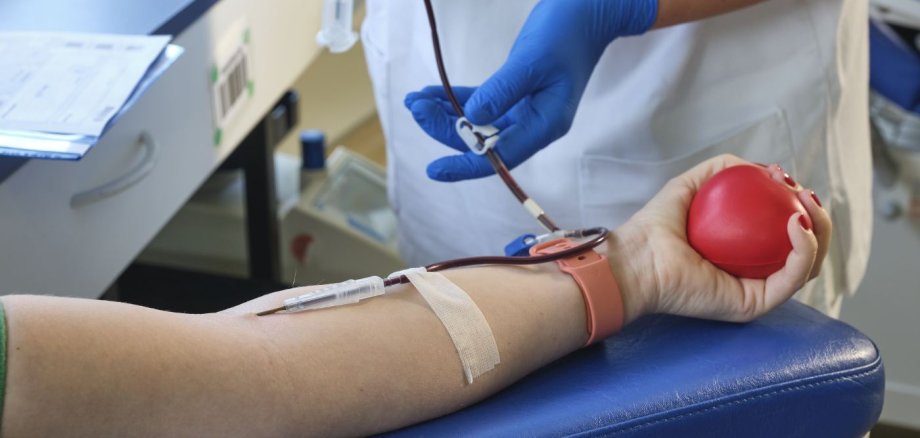 Foto einer Blutspendesituation
