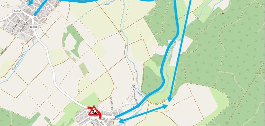 Plan Umleitung
