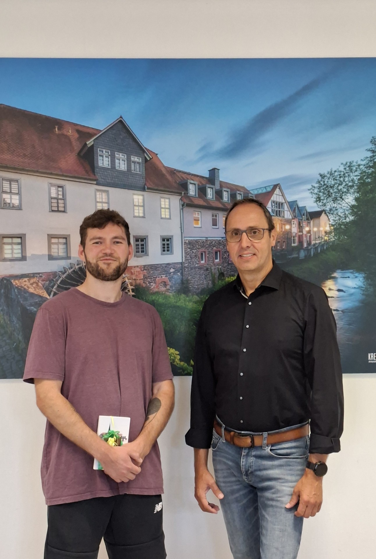 Foto von Robert Quiring und BGM Thorsten Eberhard