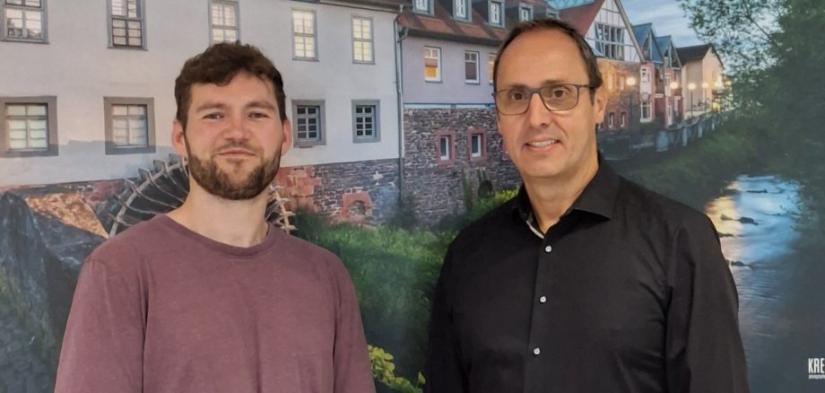 Foto von Robert Quiring und BGM Thorsten Eberhard