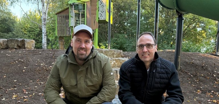 Foto von Fachgebietsleiter Sebastian Latta und BGM Thorsten Eberhard