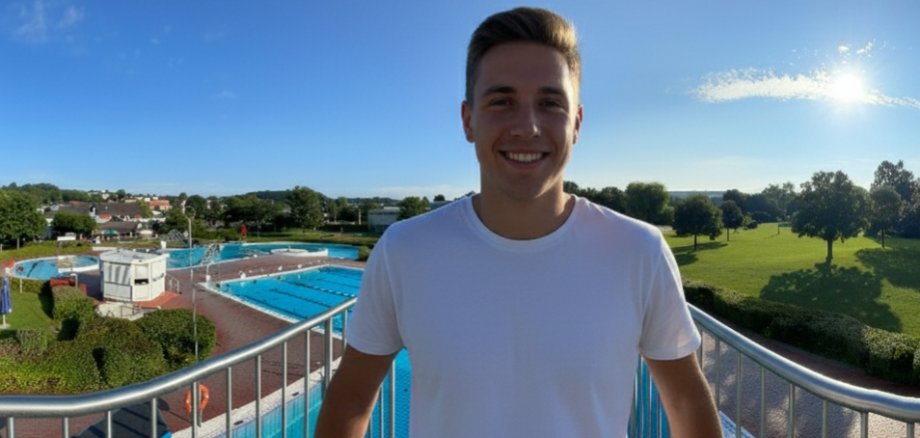 Foto vom 5 m Sprungbrett im Freibad Nidda